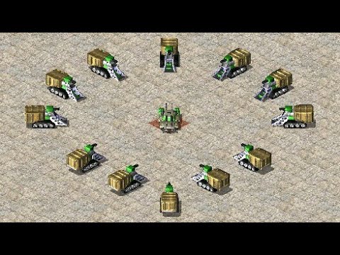 Apocalypse surrounded by War Miners🎮how many can he kill? - Red Alert 2