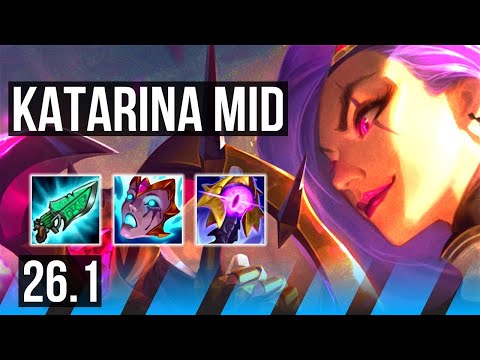 KATARINA vs DIANA (MID) | 64K damage | NA Master | 26.1