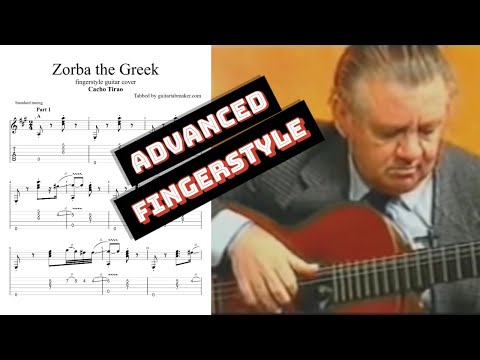Zorba the Greek Fingerstyle Guitar Tabs on screen (PDF) Cacho Tirao
