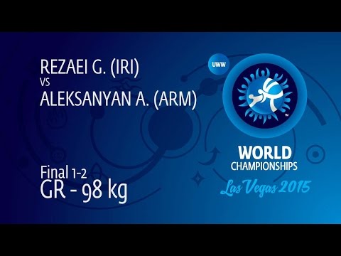 GOLD GR - 98 kg: A. ALEKSANYAN (ARM) df. G. REZAEI (IRI), 3-0