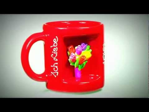 3-D-Tasse "Ich liebe Dich (Blumen)"
