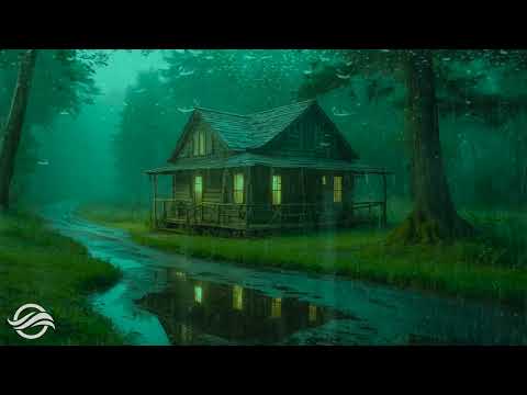 Beat Tinnitus with Heavy Rain on Lake, Calm Thunder in Deep Forest - Real Rain Sounds for Sleeping