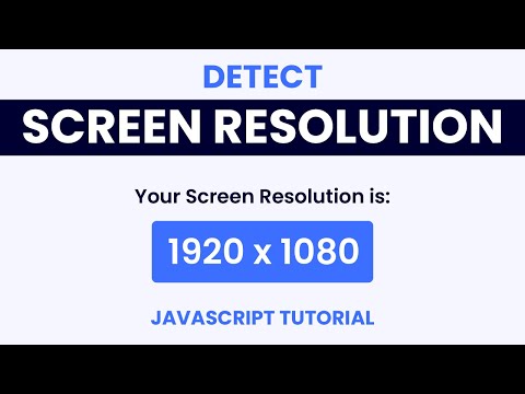 Screen Resolution Detection Javascriptscreen Objectresolution Detection