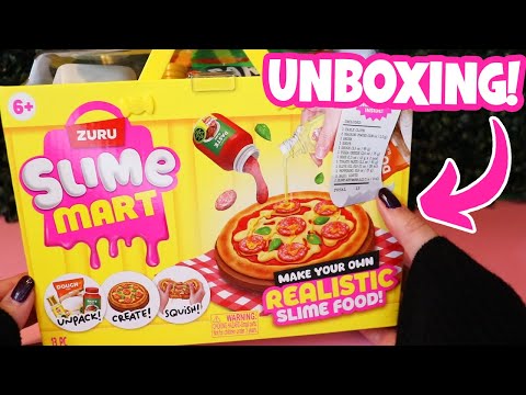 UNBOXING & MAKING *PIZZA* SLIME MART KIT!! REALISTIC FOOD SLIME @ZuruToys