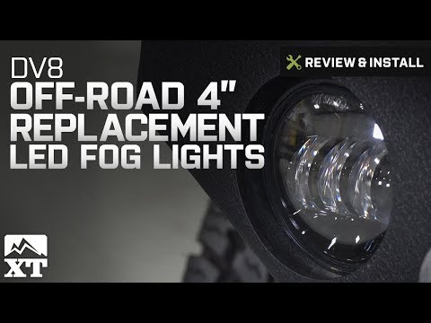 Jeep Wrangler DV8 Off-Road 4" Replacement LED Fog Lights (2007-2017 JK) Review & Install