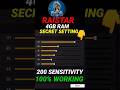 Raistar Secret Sensitivity Setting || 4gb Ram Auto Headshot Sensitivity Settings In Free Fire