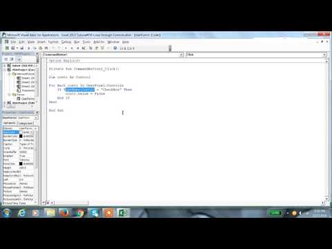Excel 2013 Tutorial#59 Loop through Controls in Excel 2013