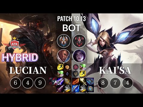 APK HyBrid Lucian vs Kai'Sa Bot - KR Patch 10.13