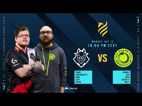 G2 Esports vs Chaos EC // Rainbow Six European league 2020 - Stage 2 - Playday #7