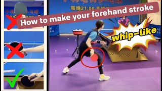 How to make your forehand stroke whip-like