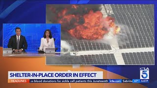 Shelter-in-place reissued due to smoke from Boyle Heights facility fire
