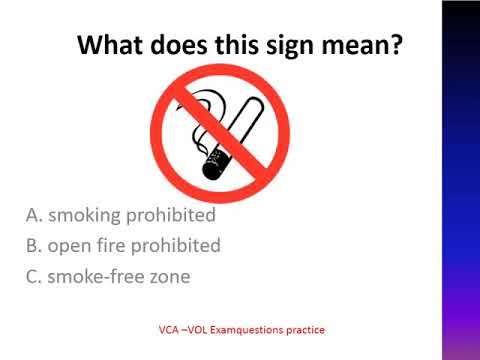 VCA VOL examquestions signs practise 3 in English