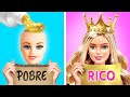TRANSFORMACIÓN DE MAQUILLAJE Cambio De Look De Muñeca Barbie Rica VS Pobre Por YayTime