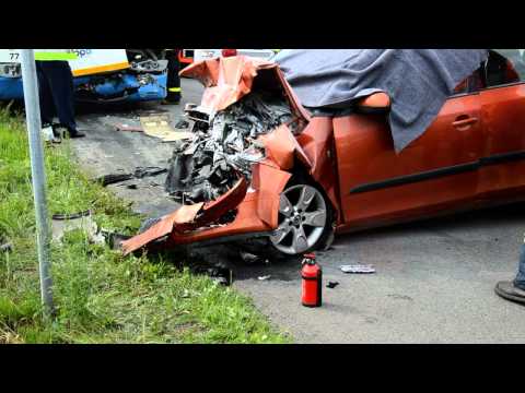 20.7.2012 - tragická nehoda osobního automobilu a autobusu ve Vratimově