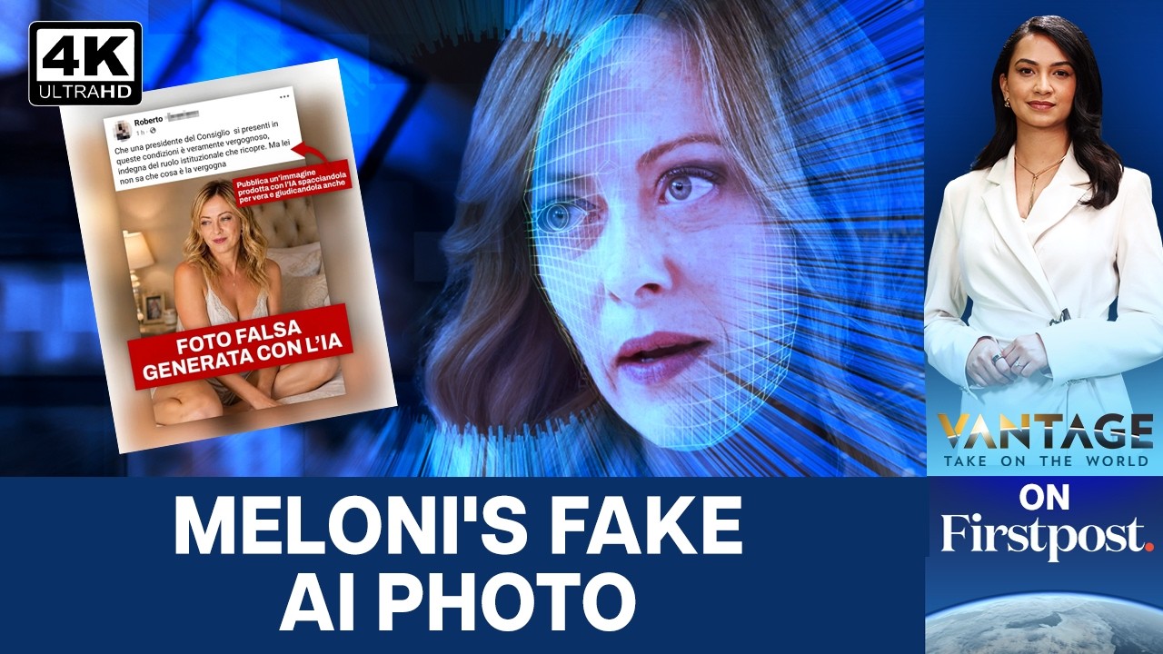 Italy PM Meloni slams Fake AI Photo | 'Can Defend Myself, Others Cannot.' | Vantage on Firstpost