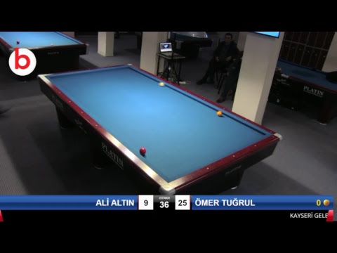 ALİ ALTIN & ÖMER TUĞRUL Bilardo Maçı - KAYSERİ MASTERLAR  3 BANT TURNUVASI-1.TUR