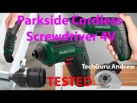 Parkside Cordless Screwdriver with Exchangeable Attachments 4V PAS D7