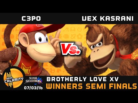 BL XV | GOG | C3PO (Diddy) vs CT Vex Kasrani (DK) - Winners Semi Finals - Smash Wii U