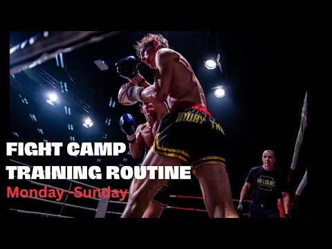 Fight Camp Training Monday to Sunday