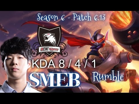 ROX Smeb RUMBLE TOP vs RIVEN - Patch 6.13 KR Ranked | League of Legends