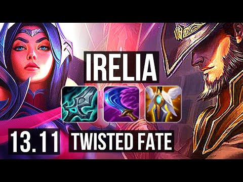 IRELIA vs TWISTED FATE (MID) | 75% winrate, 12 solo kills, Legendary, 19/4/7 | KR Master | 13.11