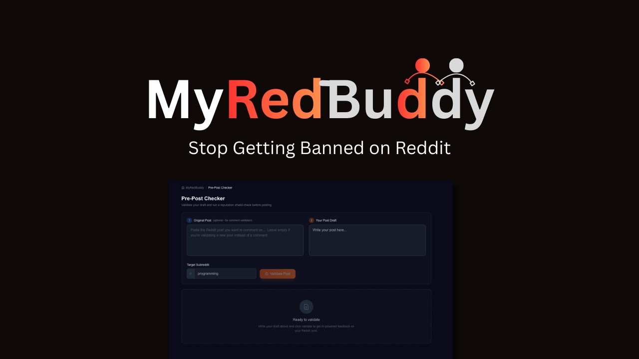 MyRedBuddy - Stop Getting Banned on Reddit demo video