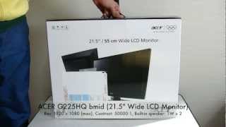 Video thumbnail for Unboxing ACER LCD Monitor G225HQ bmid by rockettess