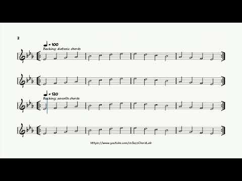 E♭ Major - Backing Track with Sheet Music for Tenor Sax