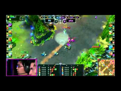 League of Legends Dreamhack Season One Final - Fnatic vs. aAa Game 1 Part 1