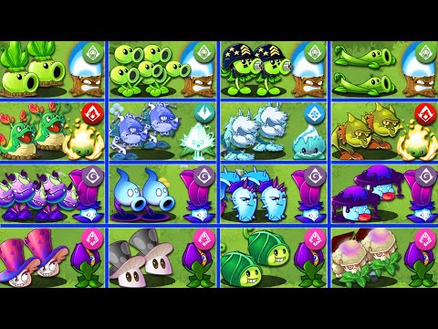 Random 16 Team Pair Main & Support Plants Battlez - Who Will Win? - PVZ 2