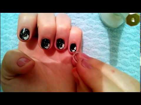 Маникюр. Рисунок на ногтях.Дизайн ногтей.В домашних условиях.Вечерний маникюр.