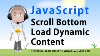 Javascript Scroll Tutorial Load Dynamic Content Into Page When User Reaches Bottom Ajax