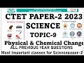 Physical And Chemical Change Ctet Science20Aug 2023 All Previous Year Question Science Paper 2Ctet