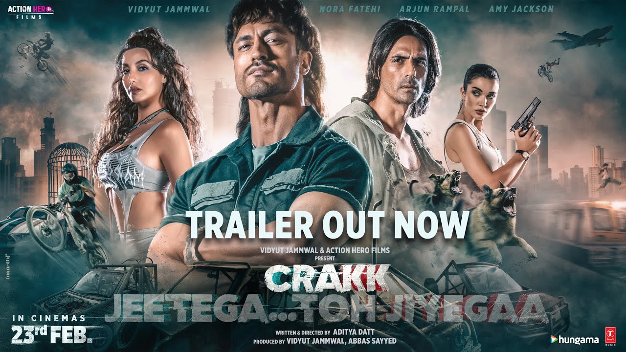 Vidyut Jammwal And Arjun Rampal Face Off In Action-Packed Crakk Trailer- Set To Hit Theaters on Feb 23
