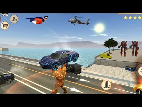 Stone Giant (Stone Giant Pick up the car and throw it away) Stone Giant Destroys Everyone - HD