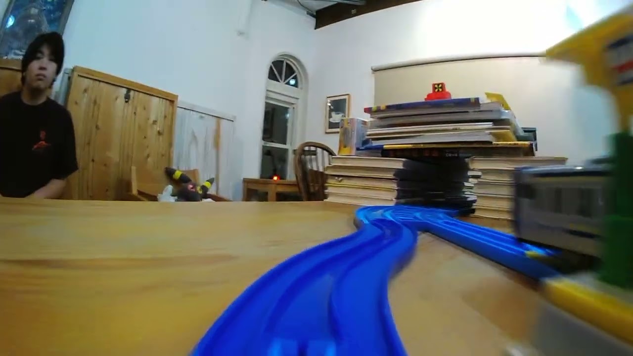 【プラレール】千駄木のカフェでプラレールジオラマ前面展望　一畳プラレール８８１