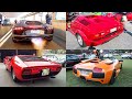 Best Cars Sounds Lamborghini V12 Engine Accelerations Shooting Flames Huge Revs And More