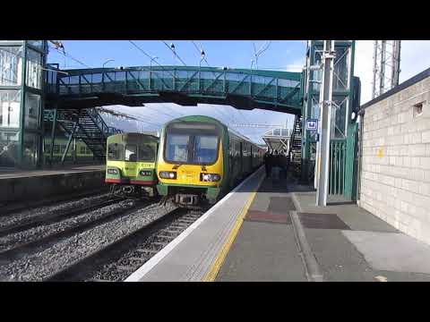 IE 29000 Class DMU 29424 4 Car Arriving At Bray  Bound For Rosslare Europort