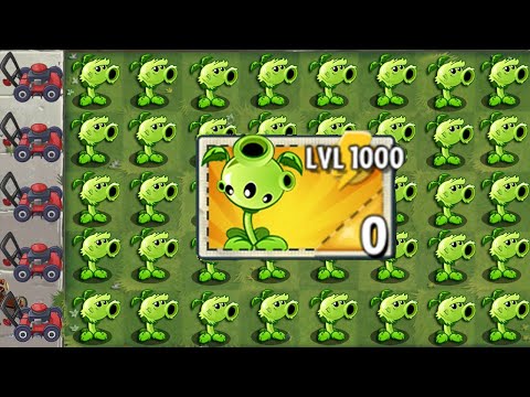 PEASHOOTER & All Plants Max Level VS 999 Stiltwalker Zombie - PvZ 2 Battlez