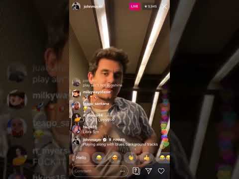 John Mayer - Instagram Live - Spotify Blues Background Track Jam in Los Angeles - September, 2019
