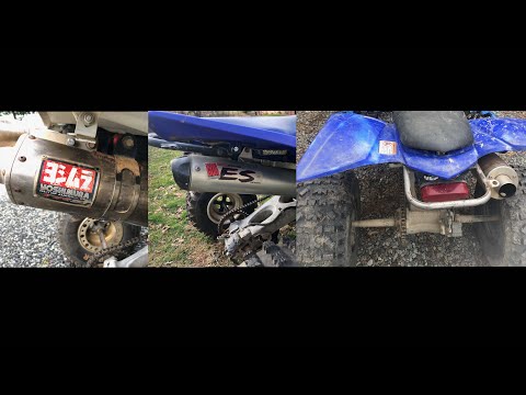 Yamaha YFZ 450 Exhaust Comparison- Stock vs Yoshimura vs Big Gun