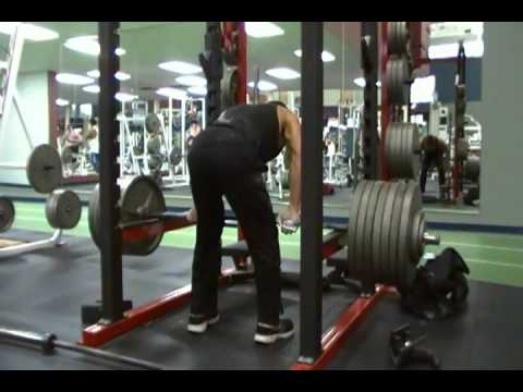 700 Pound Rack Pull at 184 lbs. Pulling from the Knees Up- No Straps