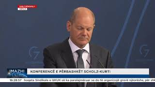 Kancelari gjerman Scholz dhe kryeministri Albin Kurti - Konferencë për media