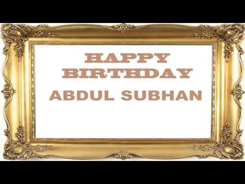 AbdulSubhan   Birthday Postcards & Postales - Happy Birthday