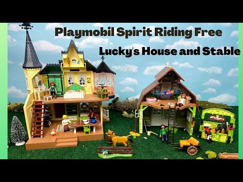 Tour Playmobil Spirit Riding Free Lucky's House, Bedroom and Barn with Lucky, Pru & Abigail Playsets