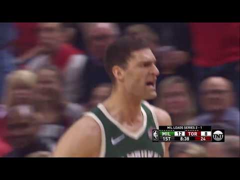 Brook Lopez All Game Actions 05/21/19 Milwaukee Bucks vs Toronto Raptors Game 4 Highlights