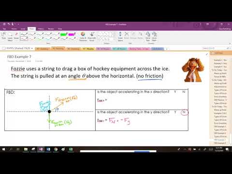 Physics 11/8/19 FBD Example 7 - force at an angle