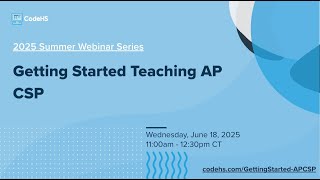 Getting Started Teaching AP CSP thumbnail