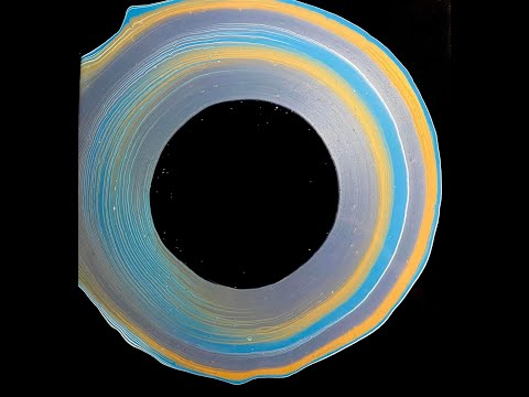 Modern, Minimalist, Metallic Black Hole Pour  - Fluid Art / Acrylic Paint Pouring Tutorial