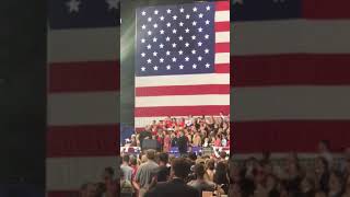 Isaacs singing the National Anthem